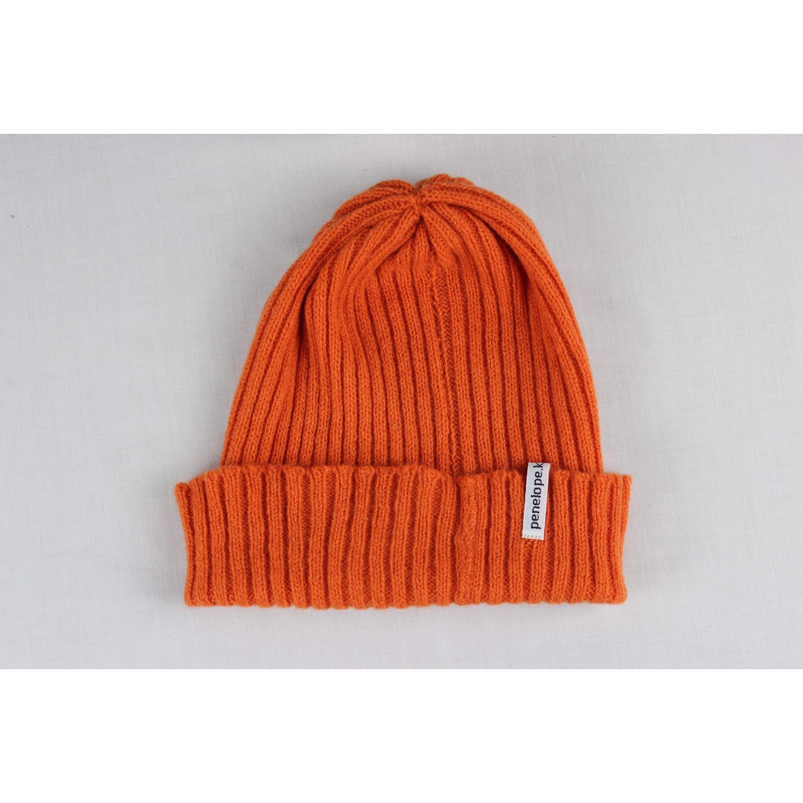 Orange Ribbed Beanie | Etsy Ireland