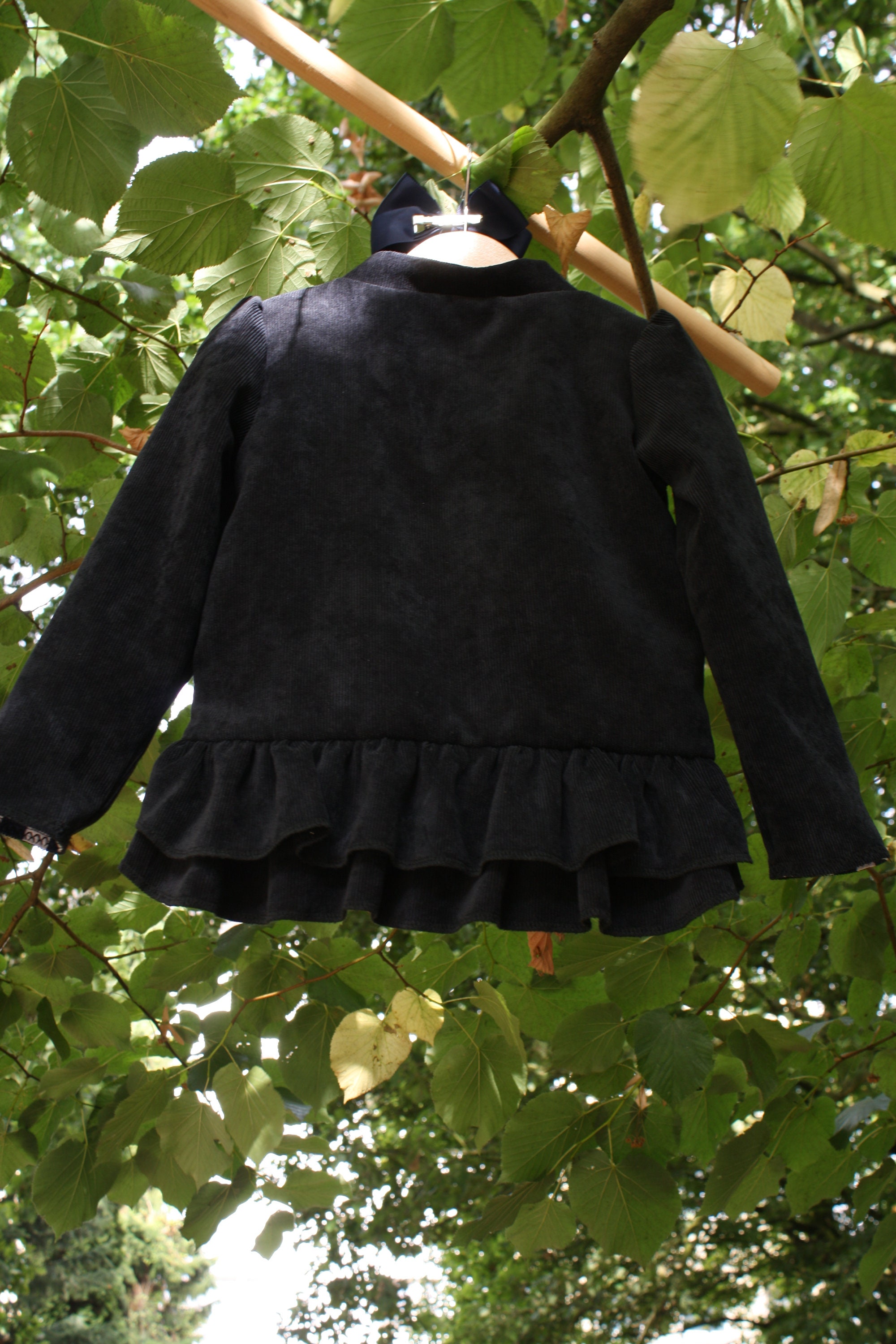 Cotton Cord Jacket in Black Blue in Size 98/ 104 Etsy