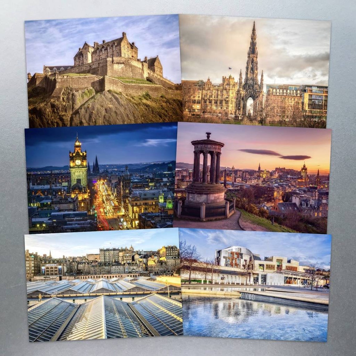 Six Edinburgh Postcards Etsy