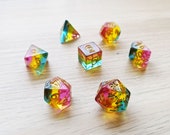 Pansexual Pride Flag Polyhedral Dice Set - Pan Dice