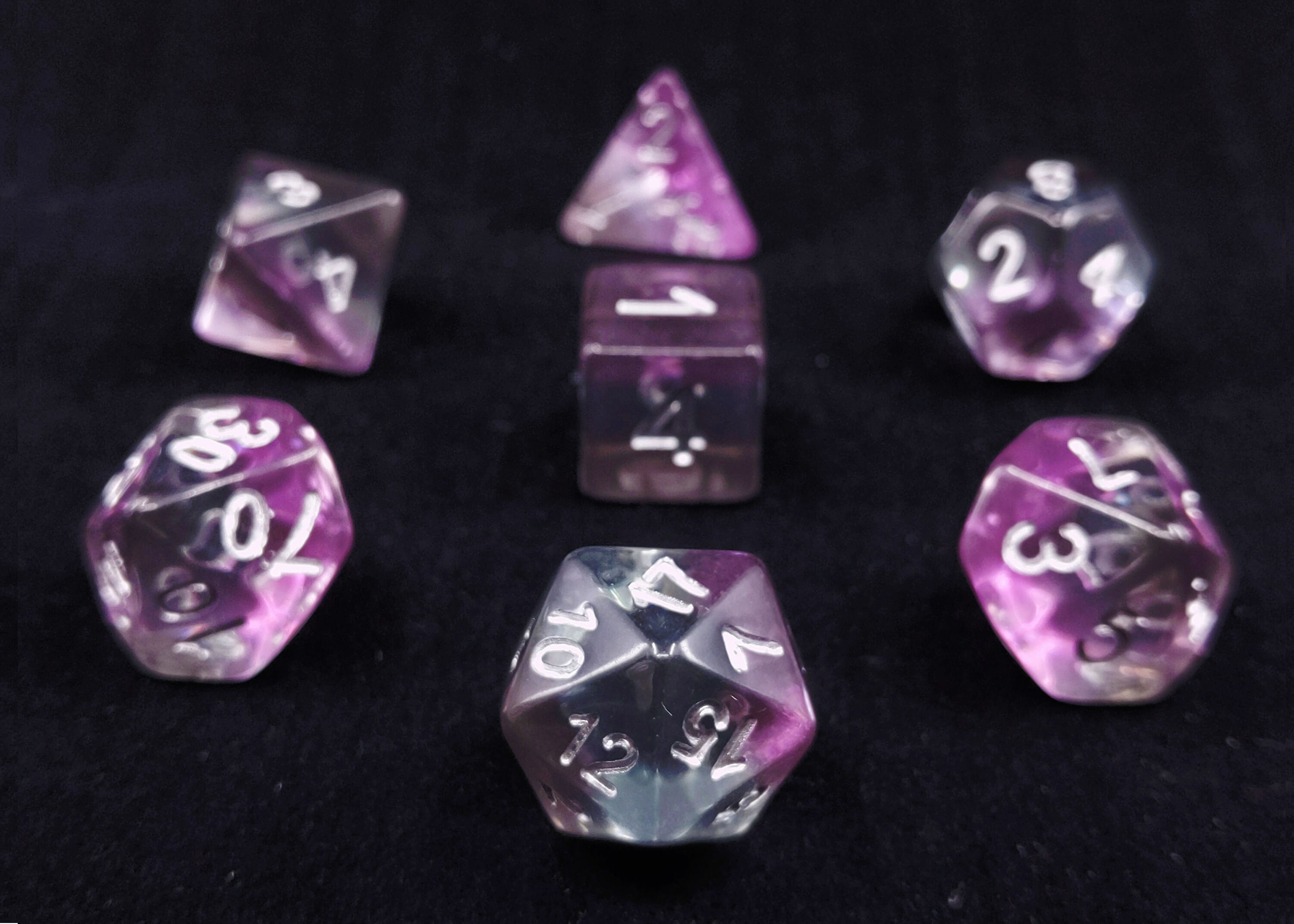 Asexual Pride Flag Polyhedral Dice Set - Ace Dice