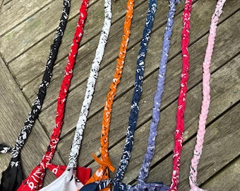 Skinny Hand-Braided Bandana Bracelet or Anklet. Fun, Summery Bandana Bracelet or Anklet