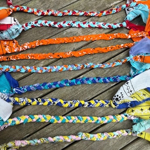 Hand-Braided Bandana Bracelet or Anklet: Cotton Jewelry