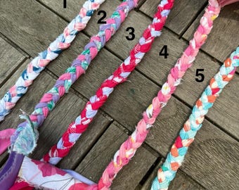 Thin Hand Braided Fabric Bracelet or Anklet. Fun, Summery Braided Bracelet or Anklet
