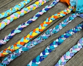 Hand Braided Bandana Bracelet or Anklet, Braided, Summer Bandana Bracelet or Anklet