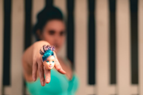 barbie head ring