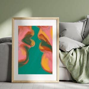 The Kiss: klassieke poster van mat papier, kunst aan de muur saffier, lesbische WLW-poster