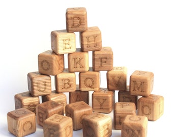 wooden block letters etsy