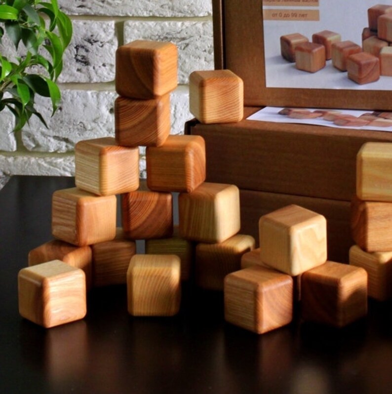 wooden cubes toys