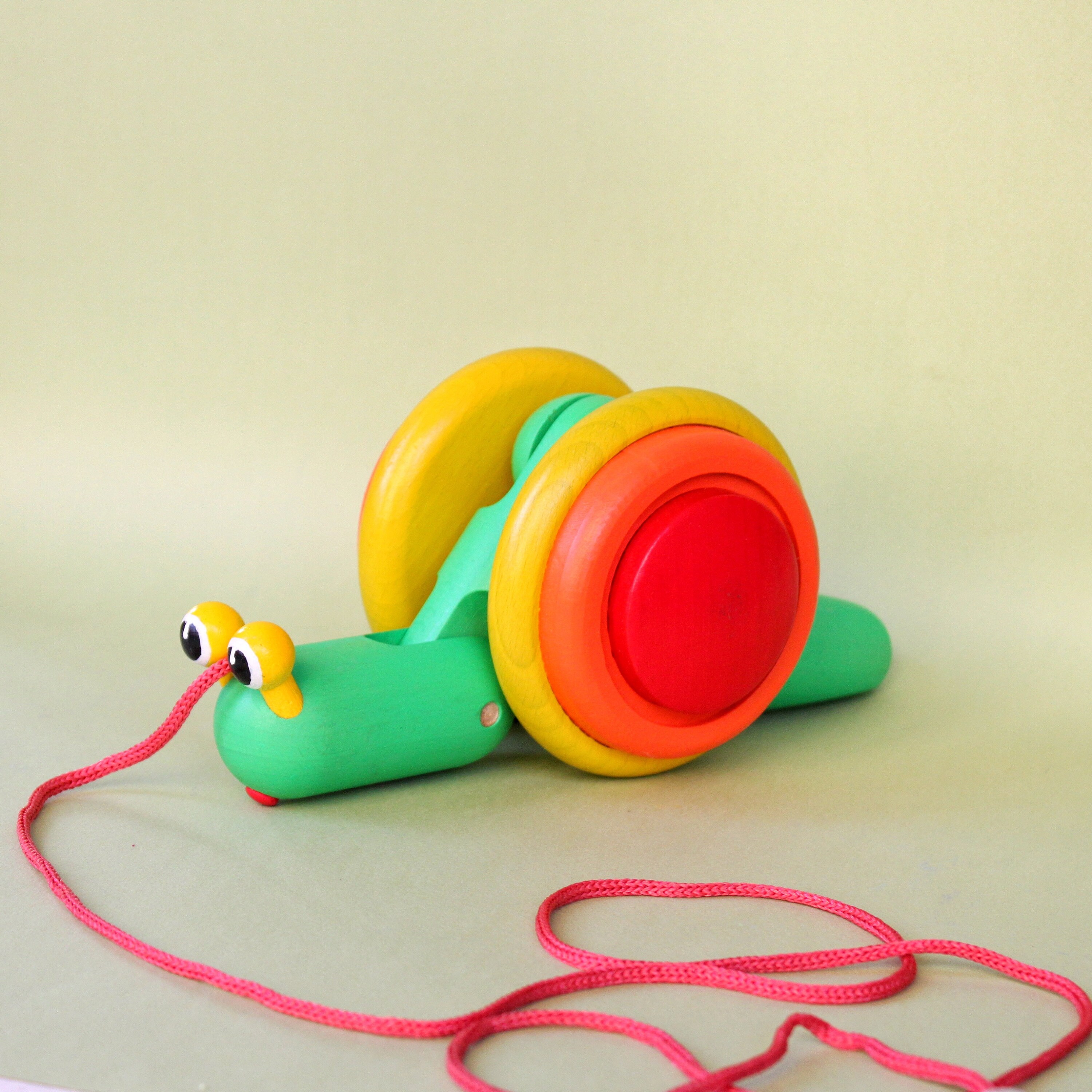 Caterpillar Wooden Toy Toy on Wheels Wiggle Worm Pull Toy Etsy