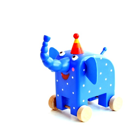 wooden elephant pull toy
