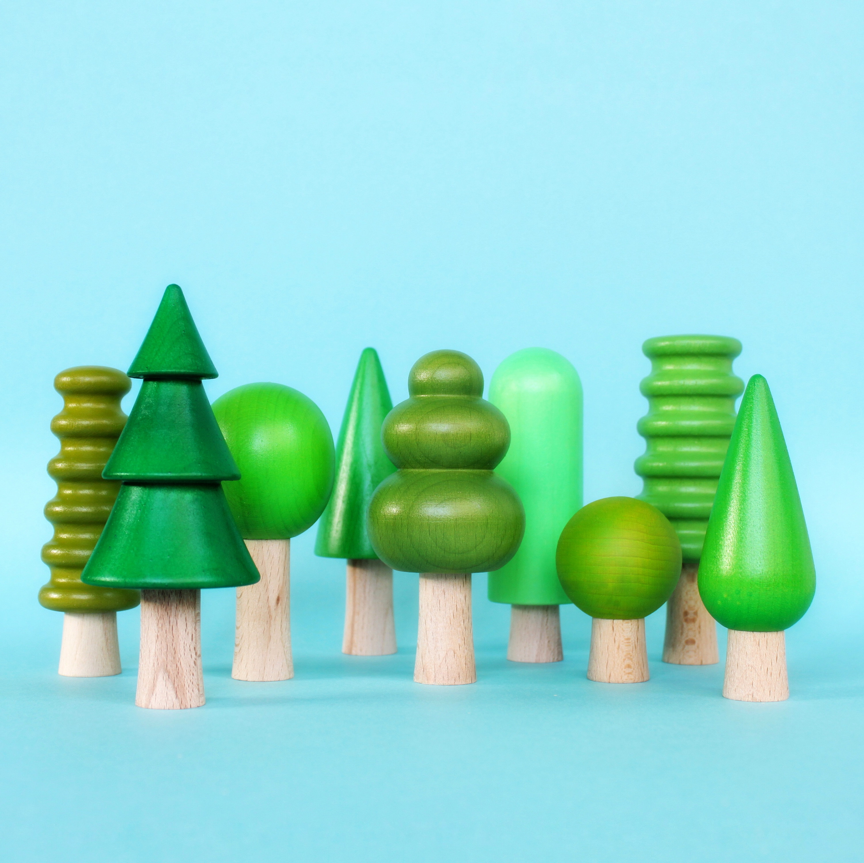 Woodland Tree Set 9 pcs Forest toy Nature table Toys for kids | Etsy