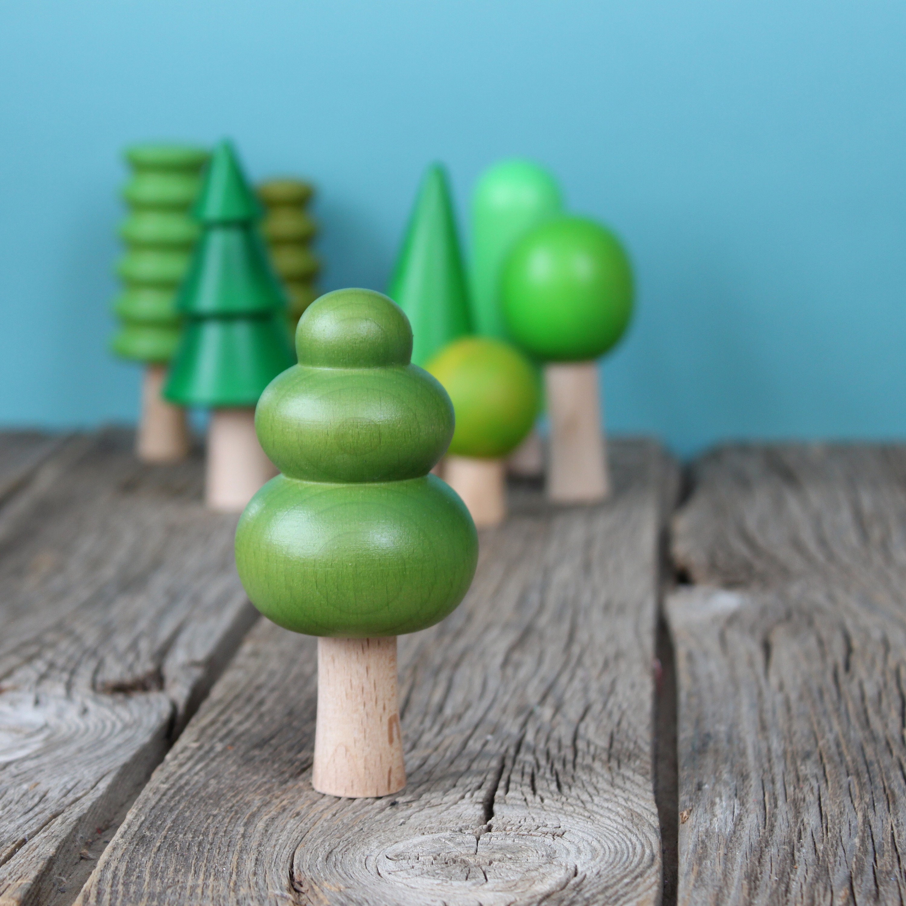 Woodland Tree Set 9 pcs Forest toy Nature table Toys for kids | Etsy