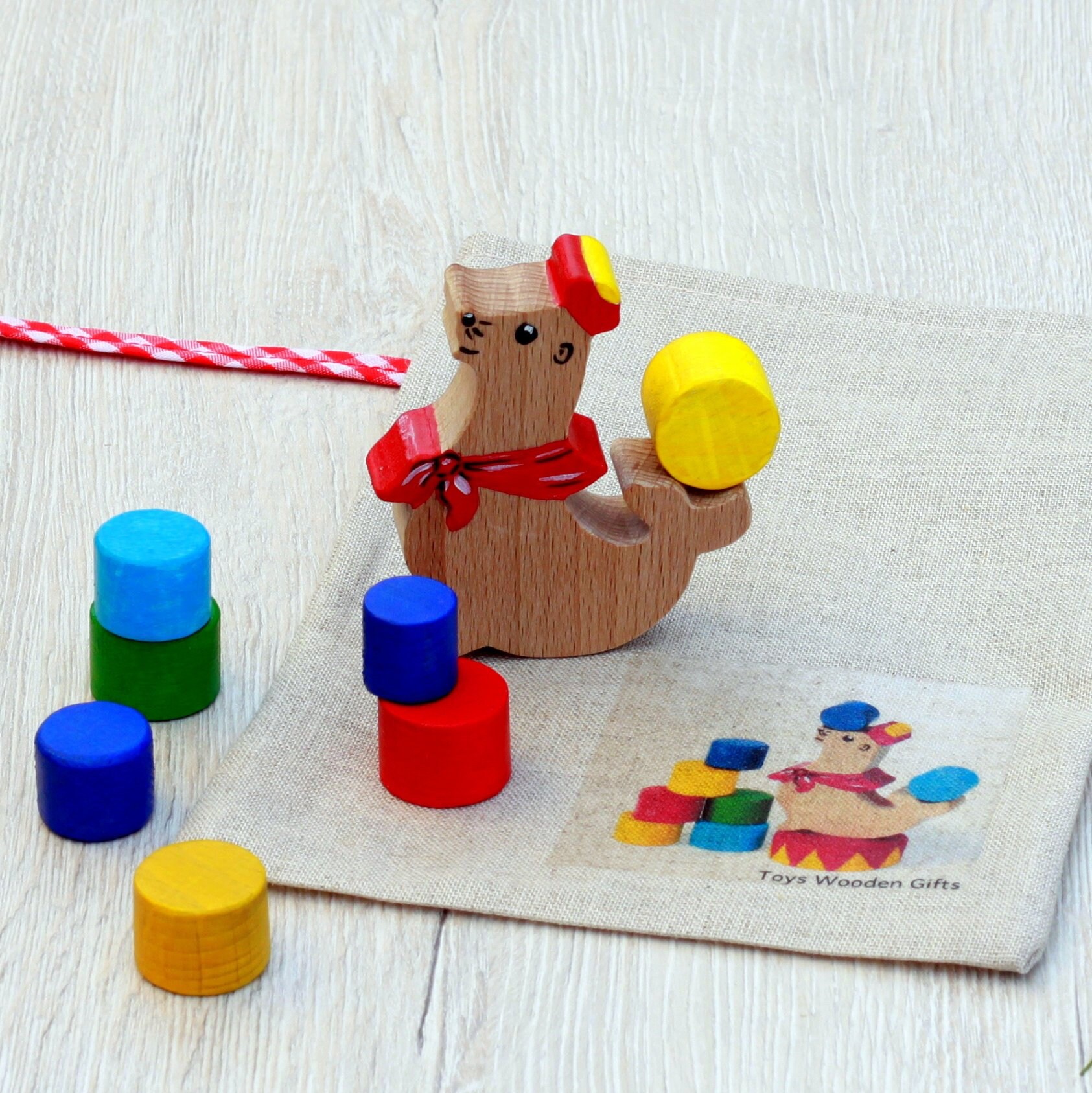 Wooden toy Circus Navy seal 10 pcs Animal toys Developing Etsy