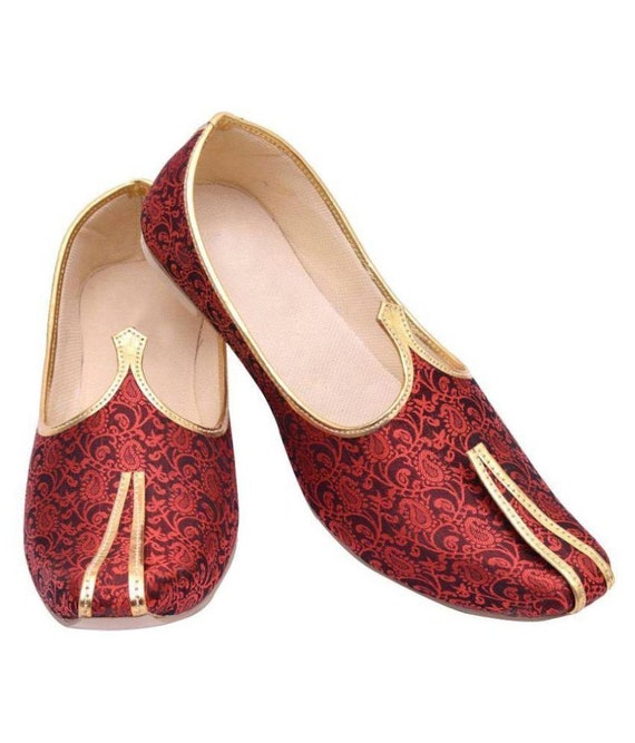 Indian Handmade Mens Red Shoes Handmade Jutti Punjabi Jutti | Etsy