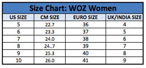 indian foot size in euro