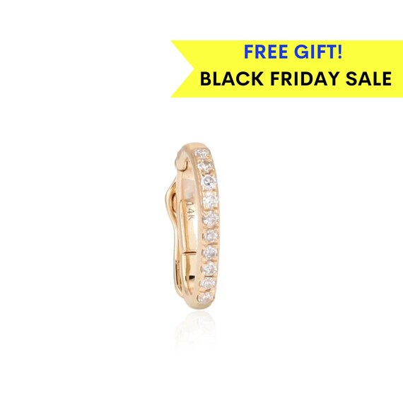 14K Diamond Clasp, Diamond charm lock, 14K Diamond Lock, 14K Solid Gold Diamond Enhancer Charm Pendant Lock, Black Friday sale, jewelry lock
