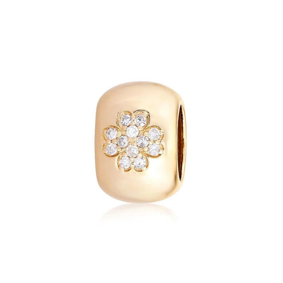 Bead Enhancer 14K Diamond Bead Spacer, Diamond Connector Bead Spacer, Diamond ...