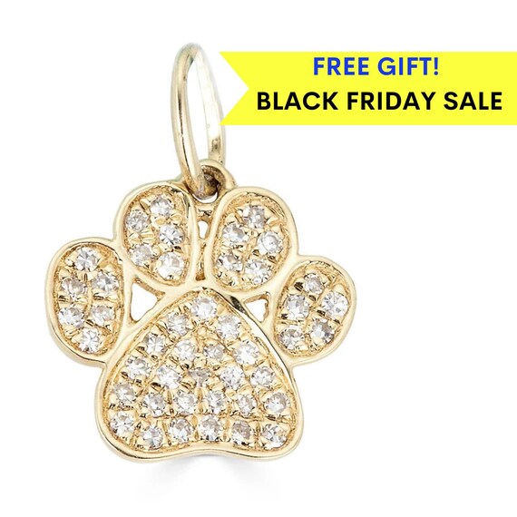 Diamond dog paw necklace discount
