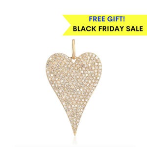 14k Gold Diamond Heart Charm, Diamond Heart Necklace, Gold Engrave Heart Pendant Necklace, Love Necklace, Christmas Gift, black friday sale