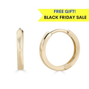14k Gold Small Hoop Earrings, 14k Everyday Earring, Jewelry For Her, Gold Hoop Earrings, 14k Solid Gold Earring, Christmas Gift For Her