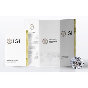 IGI Certificate for 14K Lab Grown Diamond Stud Earrings