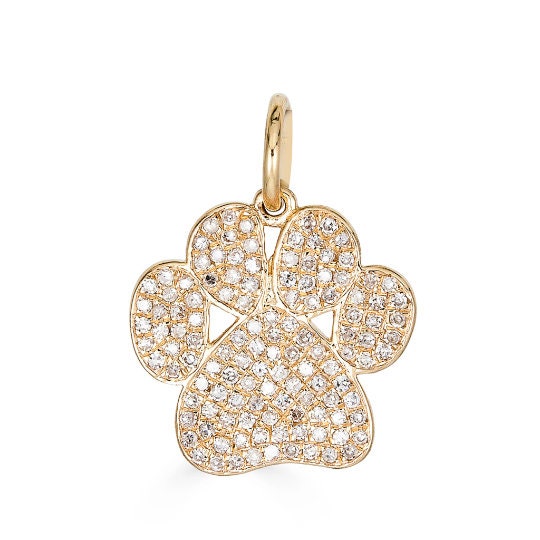 14k Diamond Paw Print, Diamond Dog Necklace, Cat Dog Paw Print Pendant  Necklace, Pet Necklace, Black Friday Sale, Paw Charm, Pet Lover Gift - Etsy