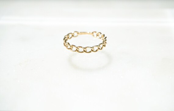Gold chain outlet ring 14k