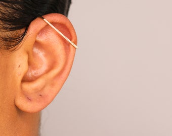 14k Diamond Ear Cuff, 14k gold ear cuff, gold ear cuff, Valentines day gift for Her, Holiday Sale - (5-B6-B7)