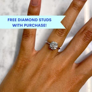 Round 2.45 ct G/VS2 Lab Grown Diamond Engagement Ring, Solitaire IGI Certified Lab Grown Engagement Ring, 14K 18K Platinum Engagement Ring