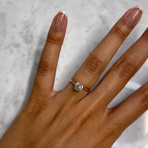 Round 1.10 ct D/VVS2 Lab Grown Diamond Engagement Ring, Solitaire IGI Certified Lab Grown Engagement Ring, 14K 18K Platinum Engagement Ring