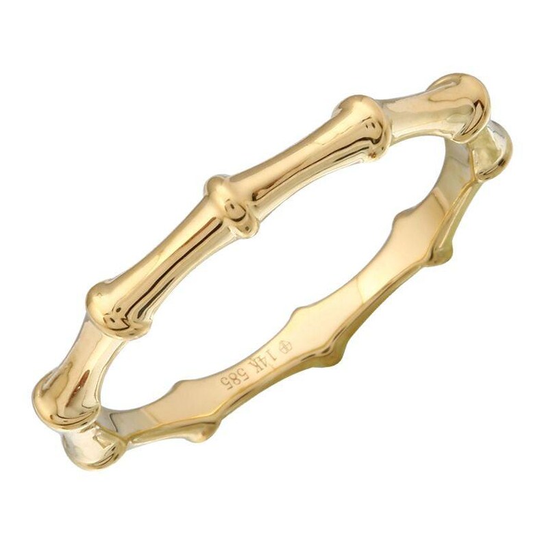 14K Bamboo Ring - Etsy