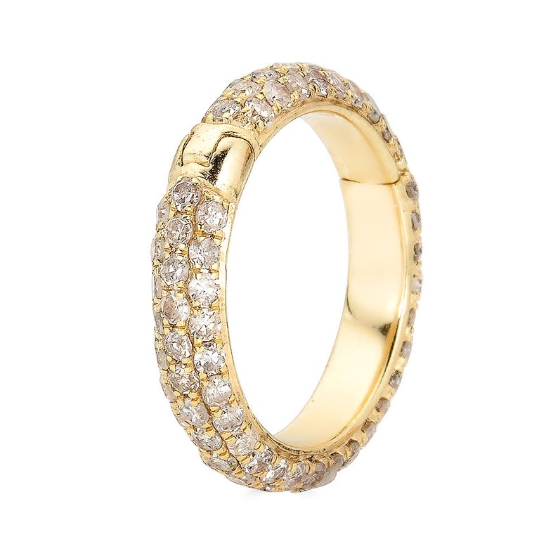 14K Solid Gold Diamond Enhancer Charm Pendant Lock 14k Gold Etsy