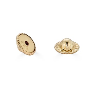 14K Gold Screw Back Earring Back, Sold Individually, 14K Screw Replacement Backs, Gold baby earring back replacement, Safety Screw backs