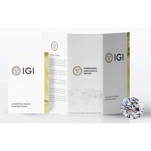 IGI Certificate for 14K Lab Grown Diamond Stud Earrings