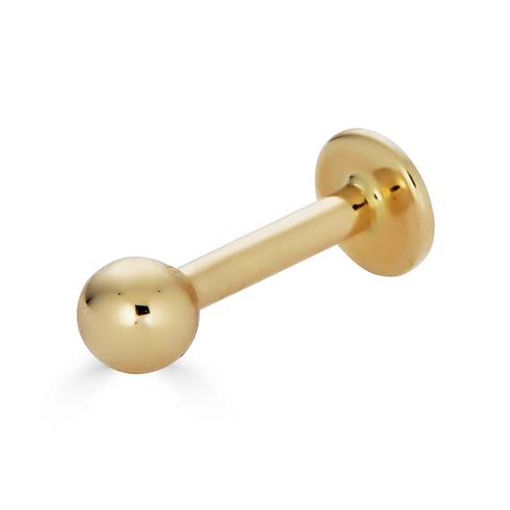Solid gold labret stud clearance