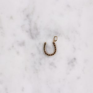 14K Horseshoe Charm, Gold diamond Horseshoe charm, diamond horseshoe pendant, gold diamond horse shoe necklace, horse back riding gift image 3