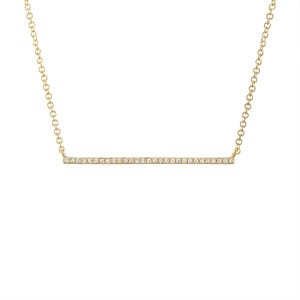 14k Diamant Bar Halskette, Diamant Bar Goldkette, Horizontale Bar Diamant Goldkette, 14k Gold Schichtung Halskette, Geschenk für sie