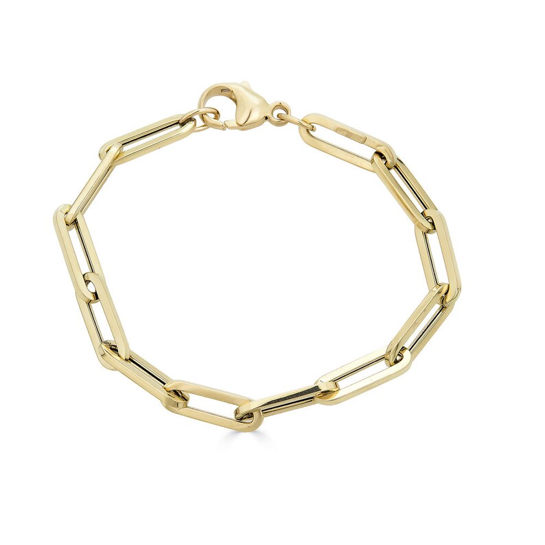 14k Gold Large Link Bracelet Solid Gold Bracelet thick gold Etsy