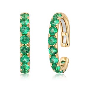 14K grote smaragdgroene oormanchet