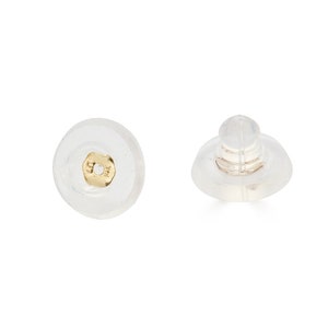 Soft Silicone Earring Backs for Studs Gold/Silver Rubber Earring Backs  Replacements Hypoallergenic Safety Plastic Earring Back for Earring K-217