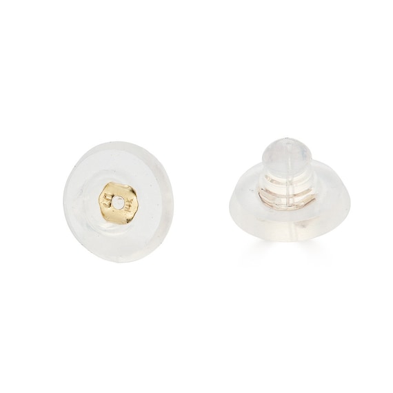14K Gold Silicone Back Earring Back, 14K Silicone Backs, Gold Baby