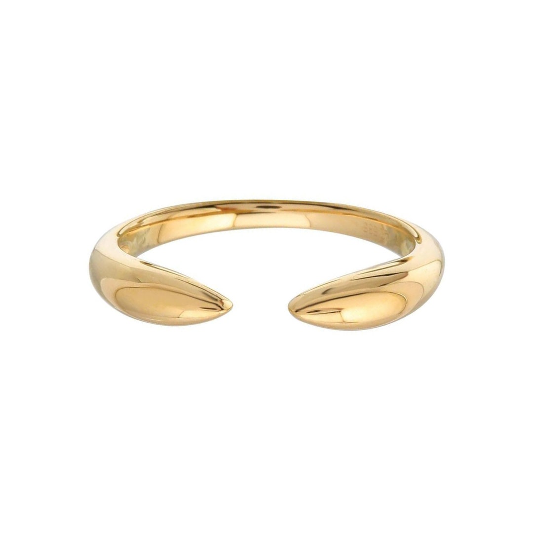 14K Gold Claw Ring, 14k Solid Gold Ring, Everyday Real Gold Ring, 14K ...