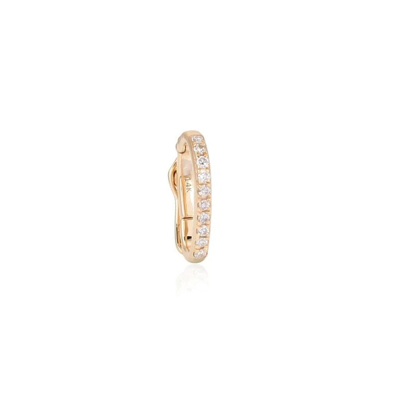 14K diamanten sluiting, diamanten bedelslot, 14K diamanten slot, 14K massief gouden diamantverbeteraar bedelhangerslot, Black Friday-uitverkoop, sieradenslot afbeelding 10