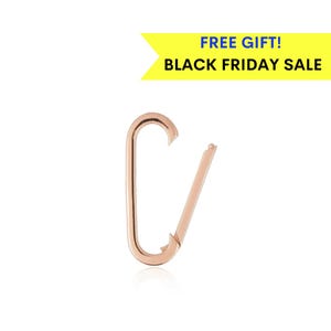 14K Solid Gold Charm Pendant Lock, Enhancer Charm Holder