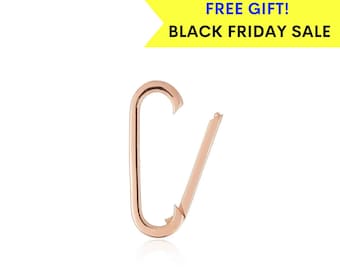 14K Solid Gold Enhancer Charm Pendant Lock, 14k Gold Charm Lock, Gold Charm Holder, black friday, christmas gift for her, cyber monday