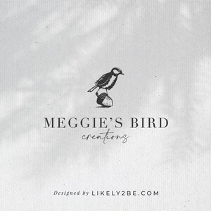 Logo d&#39;oiseau artisanal dans un style dessiné à la main pour la photographie, la boutique, le blog de style de vie ou toute autre entreprise créative