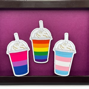 Iced Coffee Pride Sticker