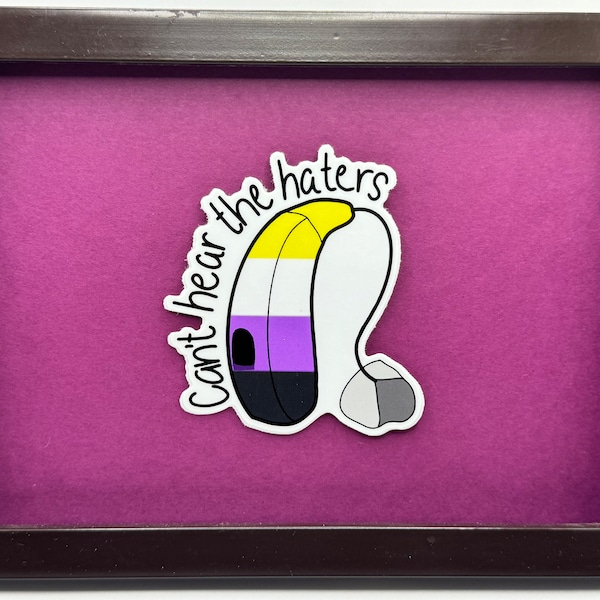 LGBTQ Pride Deaf/HOH hearing aid Sticker