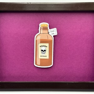 Poison bottle sticker